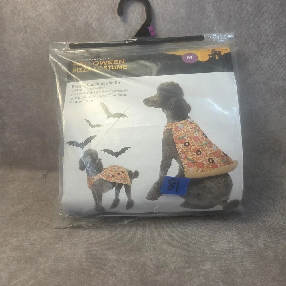 Vibrant Life Halloween Pizza Dog Costume Size Medium Beagle Standard Poodle
